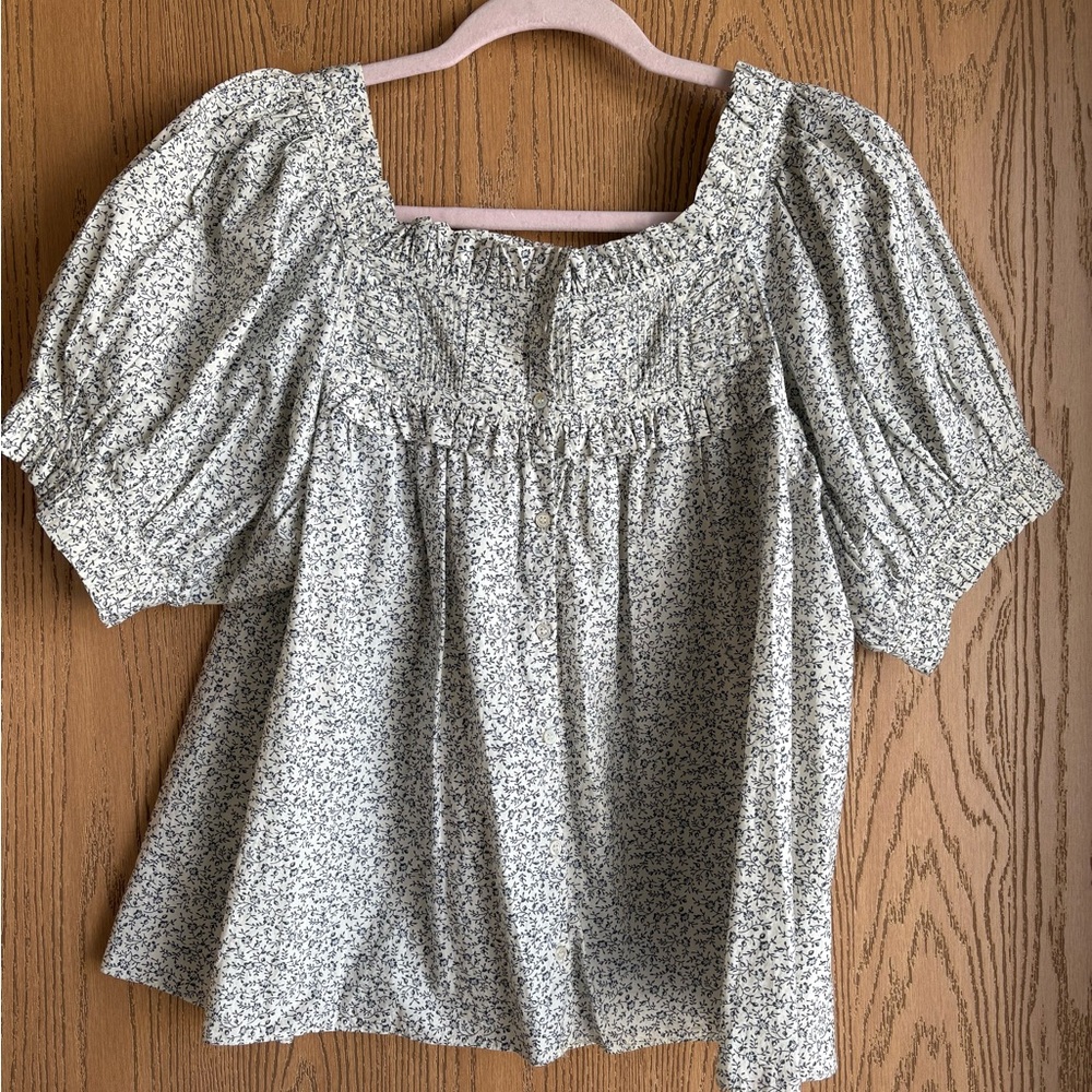 Doen Floral Puff Sleeve Top